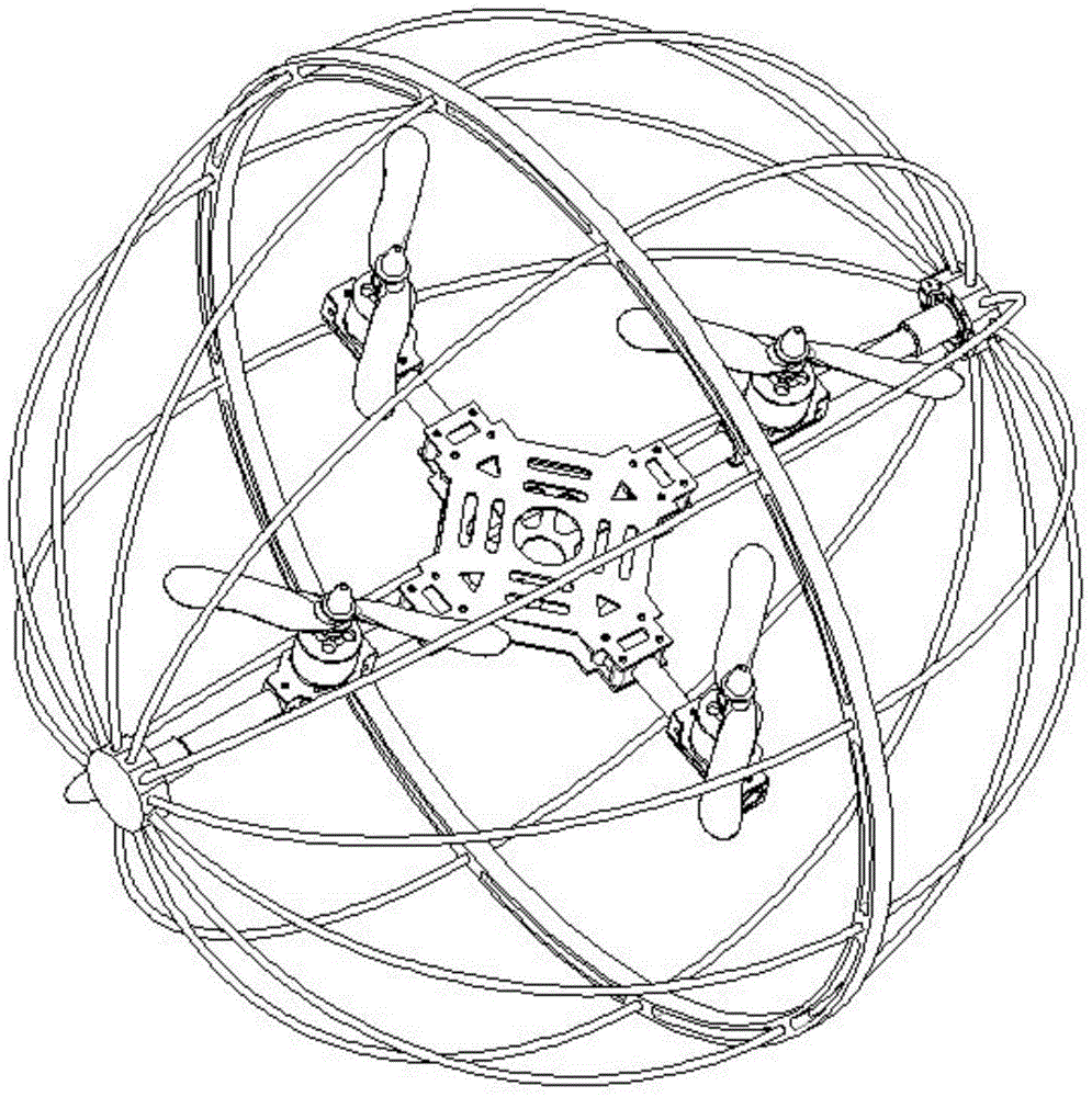 Spherical mechanism for quad-rotor amphibious robot