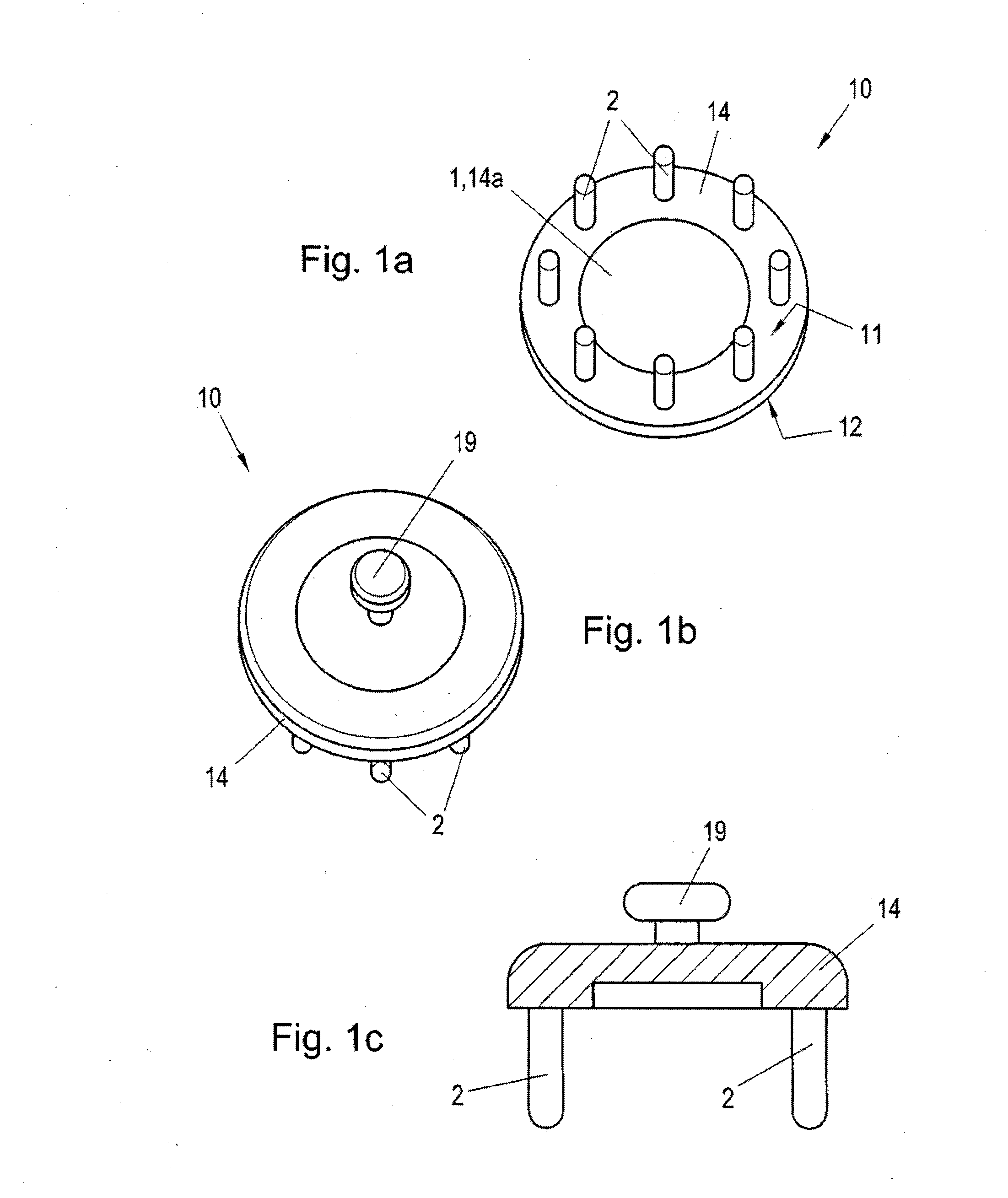 Device for applying electrode assemblies