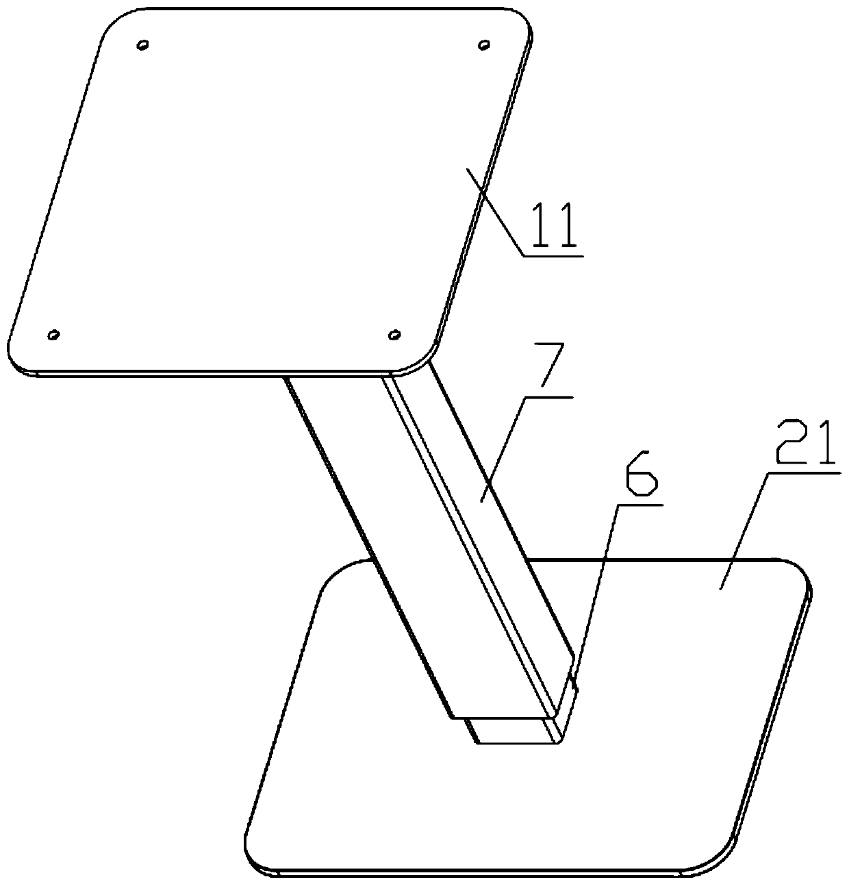 Guide control mechanism for pneumatic lifting table