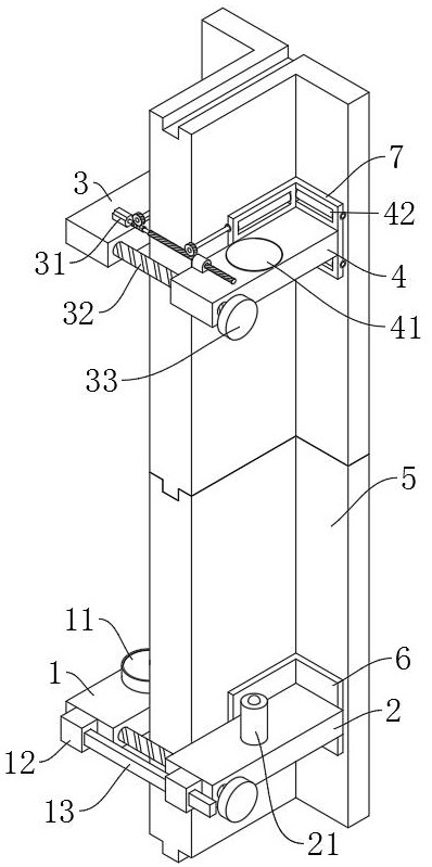 Efficient elevator guide rail installation precision calibration equipment