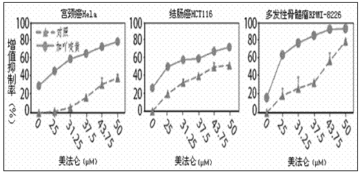 Medicine composition for treating tumors and application thereof