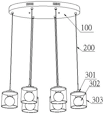 LED (light-emitting diode) dining lamp