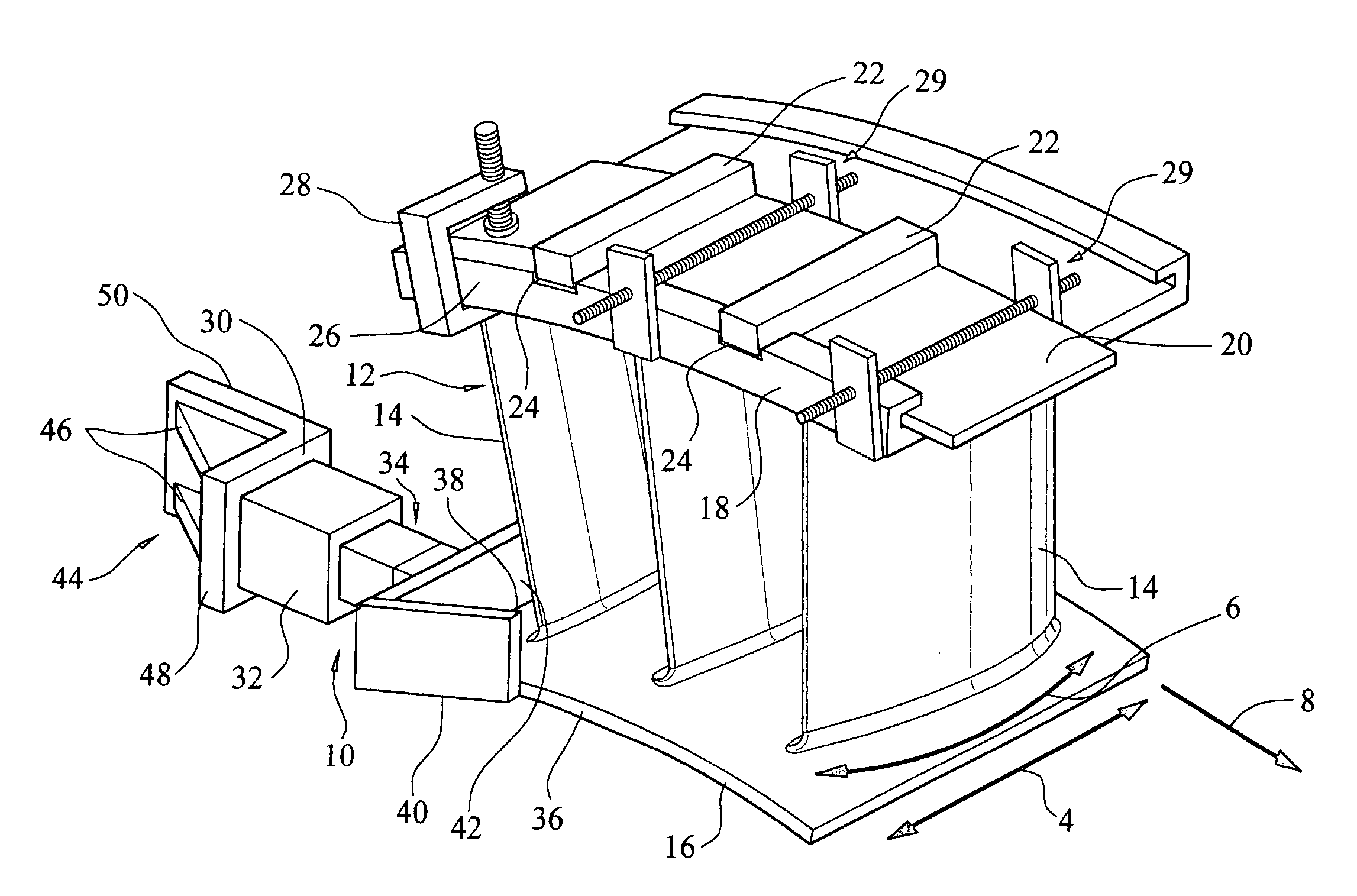 Turbine vane airfoil reconfiguration system