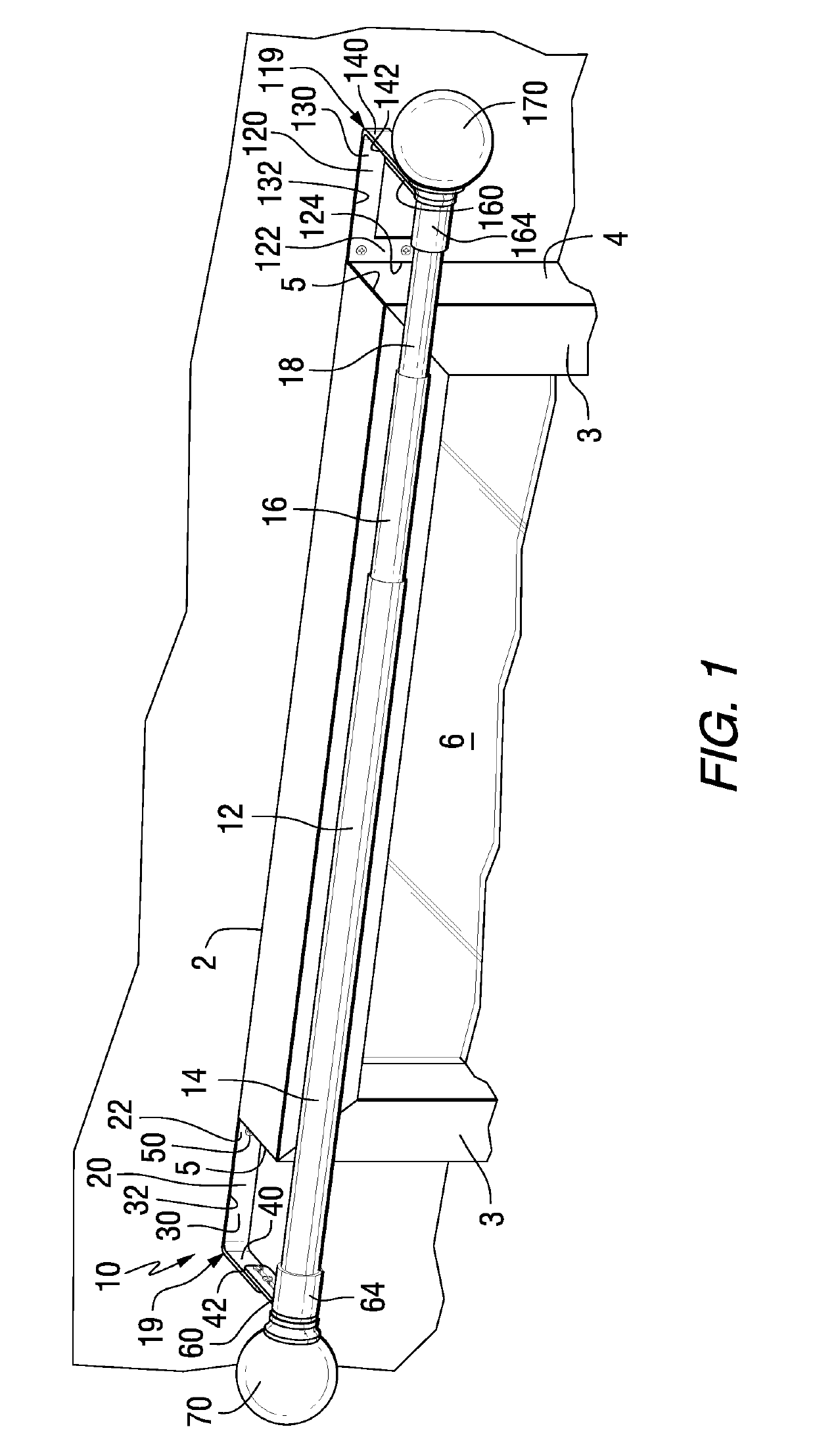 Room darkening curtain rods including removable finials