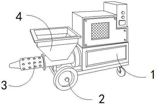 Automatic adjustable interior decoration spraying device