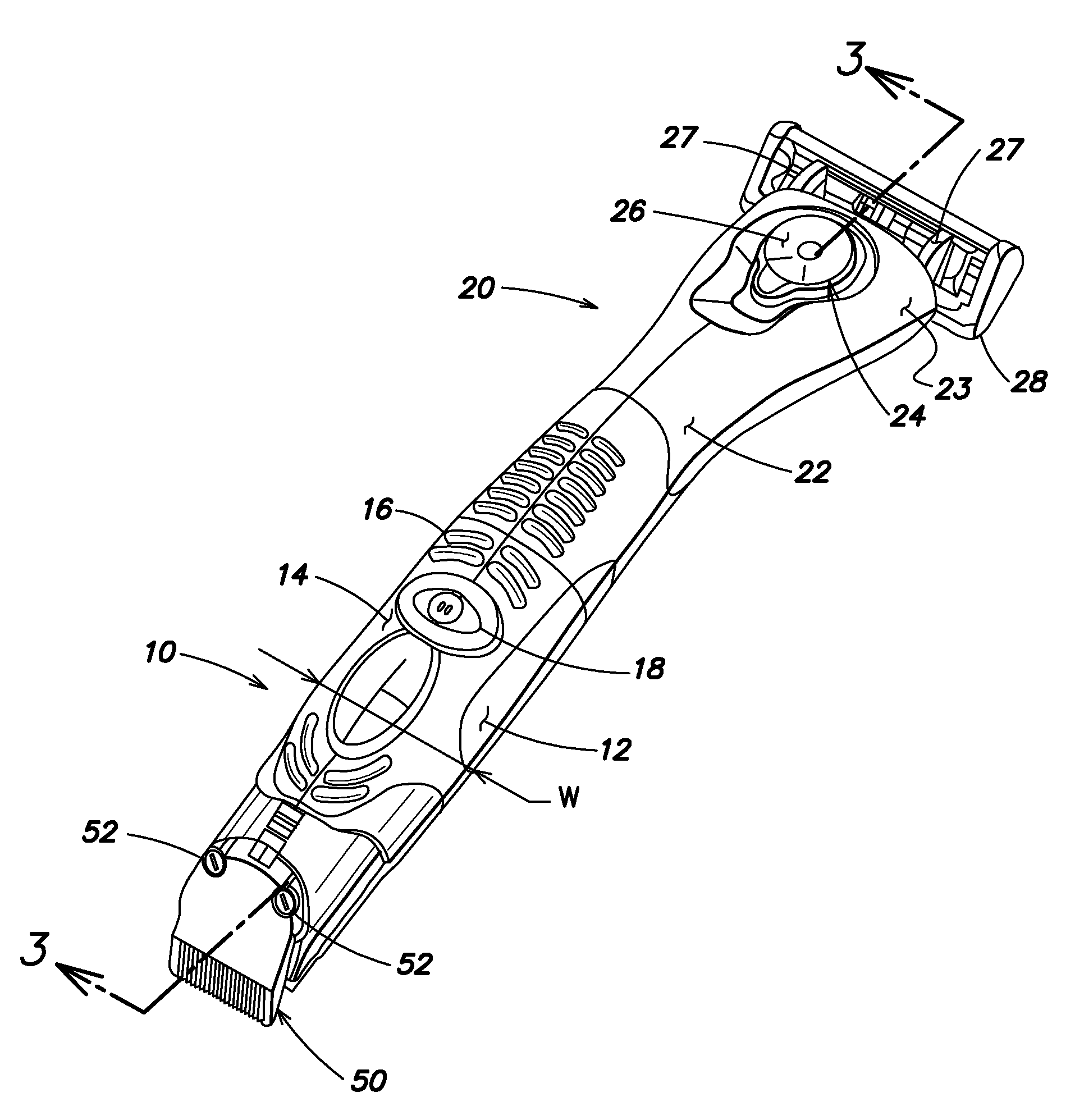 Grooming tool assembly