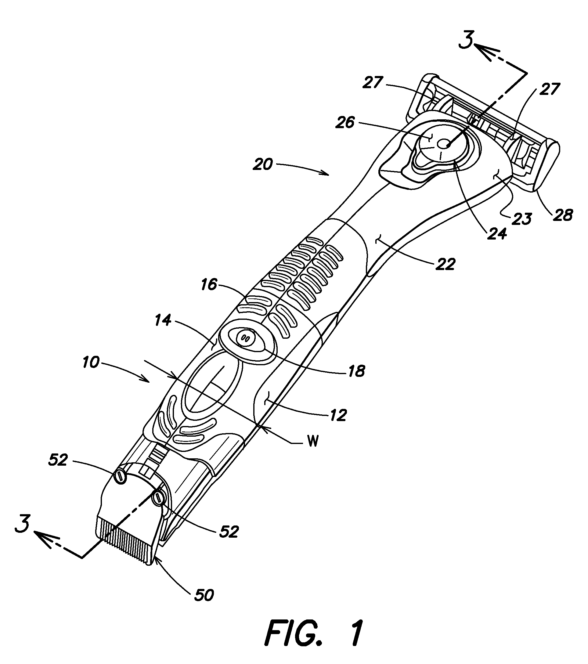 Grooming tool assembly