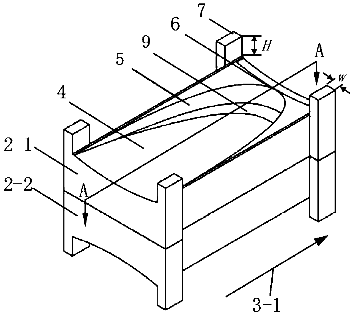 Surface energy gradient bionic liquid absorption core and application thereof