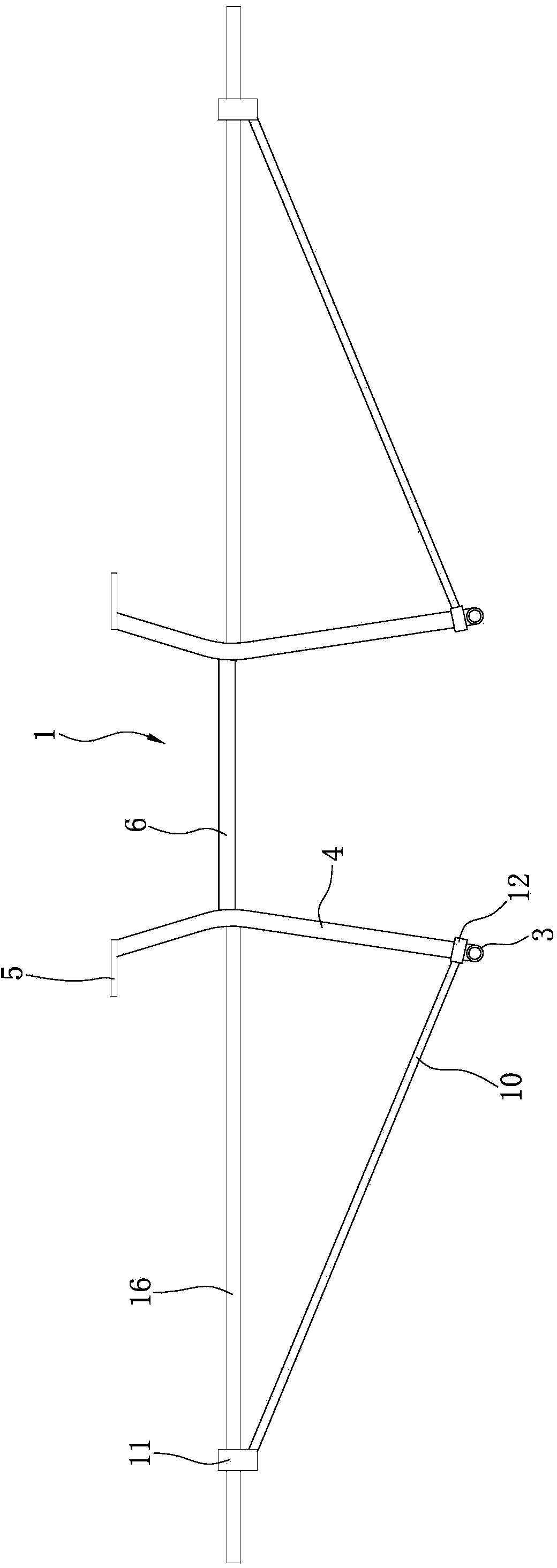 Body supporting assembly for four-axis unmanned aircraft