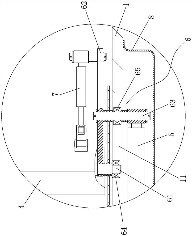 A garbage compression device and a rear-loading compression garbage truck