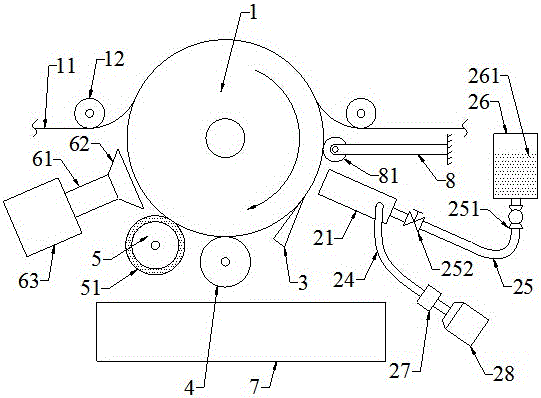 Surface cleaning device for drying cylinder