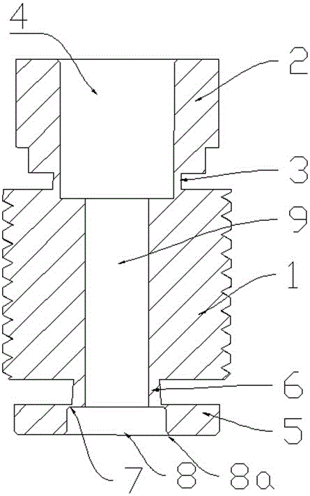 Internal-tight type moment pressure plate bolt