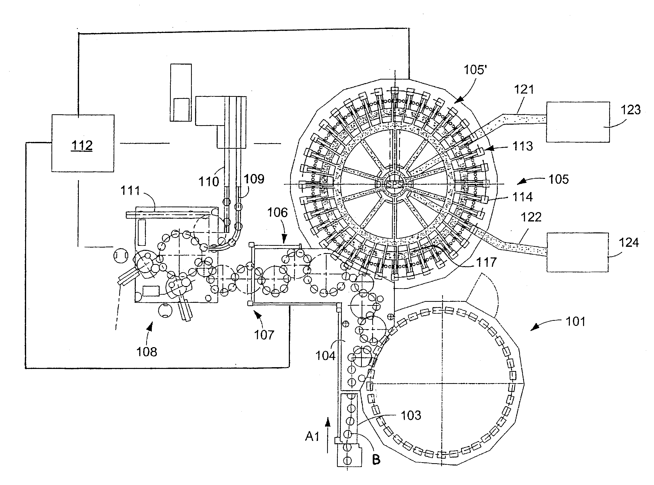 Beverage bottling plant for aseptic filling of beverage bottles with a liquid beverage filling material