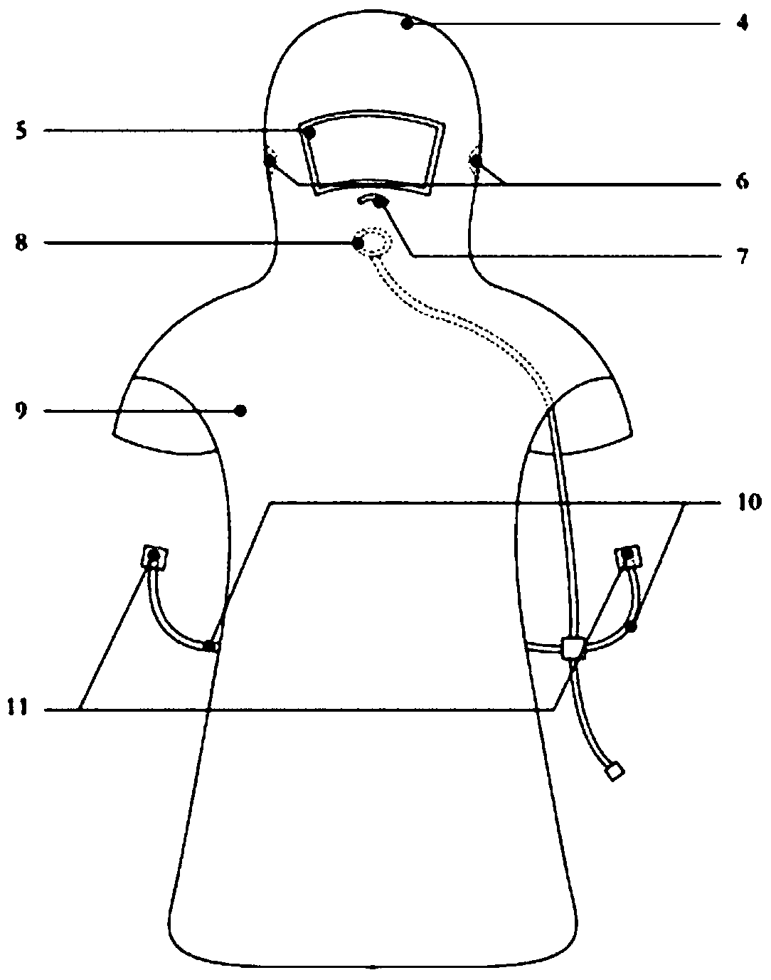 Flexible rolling bag type lithium battery emergency and abnormal condition processing device