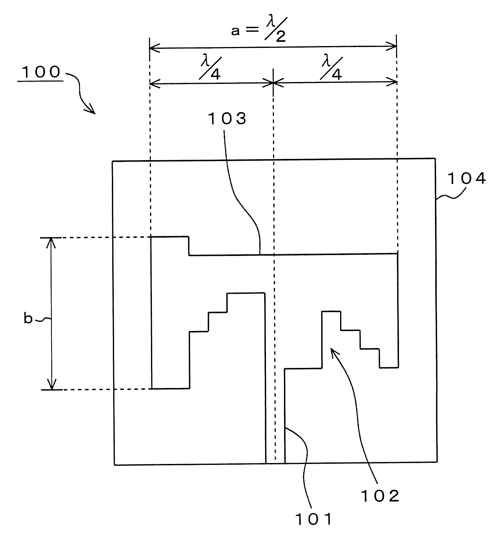 Asymmetrical flat antenna, method of manufacturing the asymmetrical flat antenna, and signal-processing unit using the same