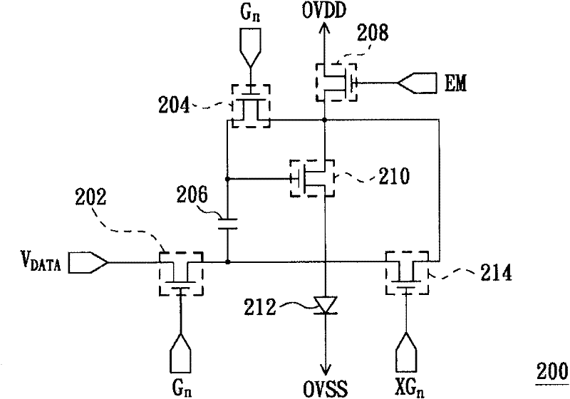 Organic light emitting diode display device and organic light emitting diode pixel circuit thereof