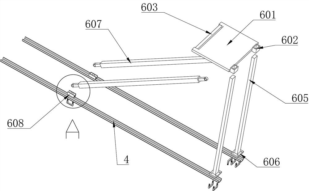 Operating platform for replacing radial gate side water stop rubber and construction method of operating platform