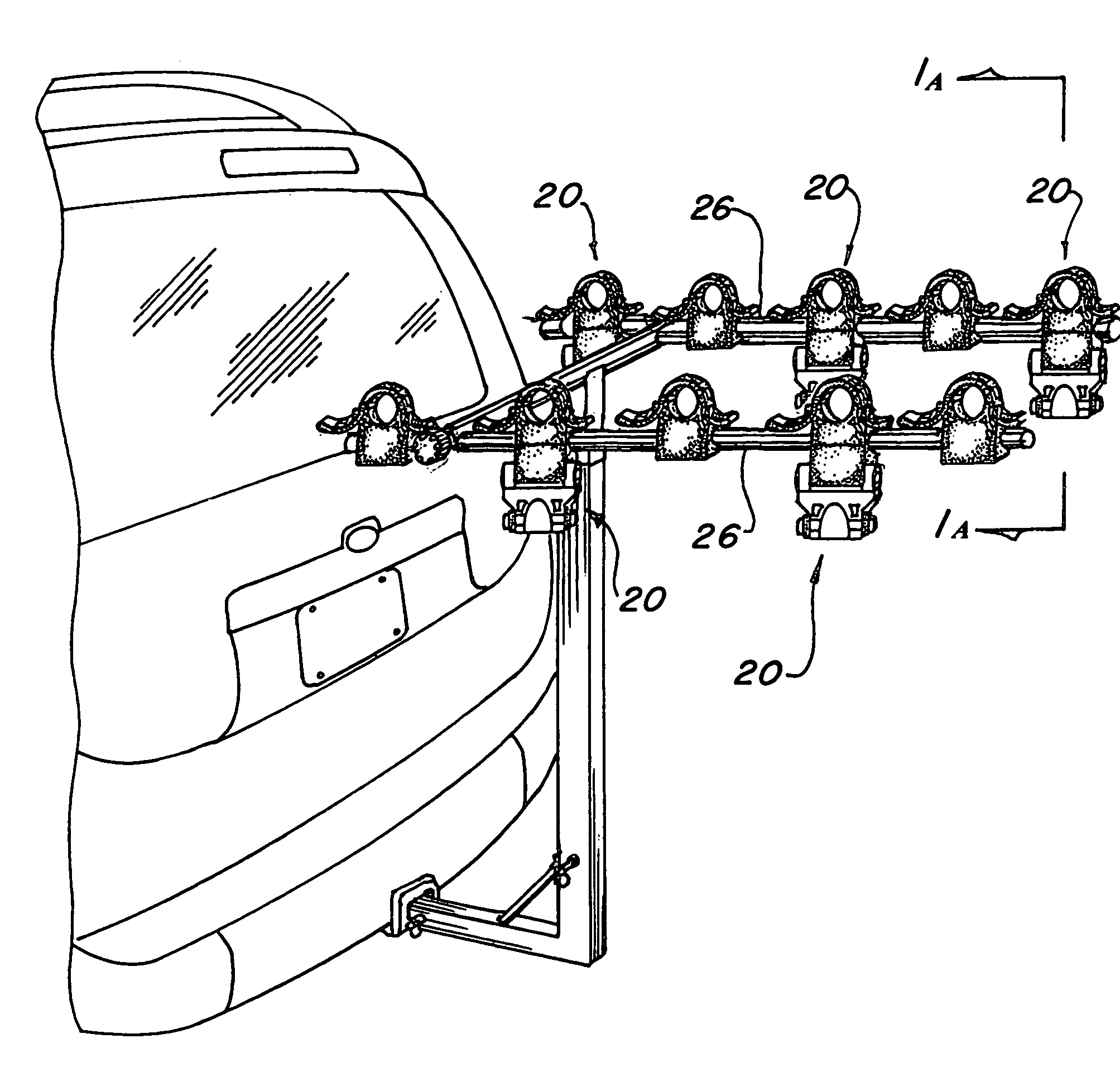 Bicycle rack anti-sway stabilizer