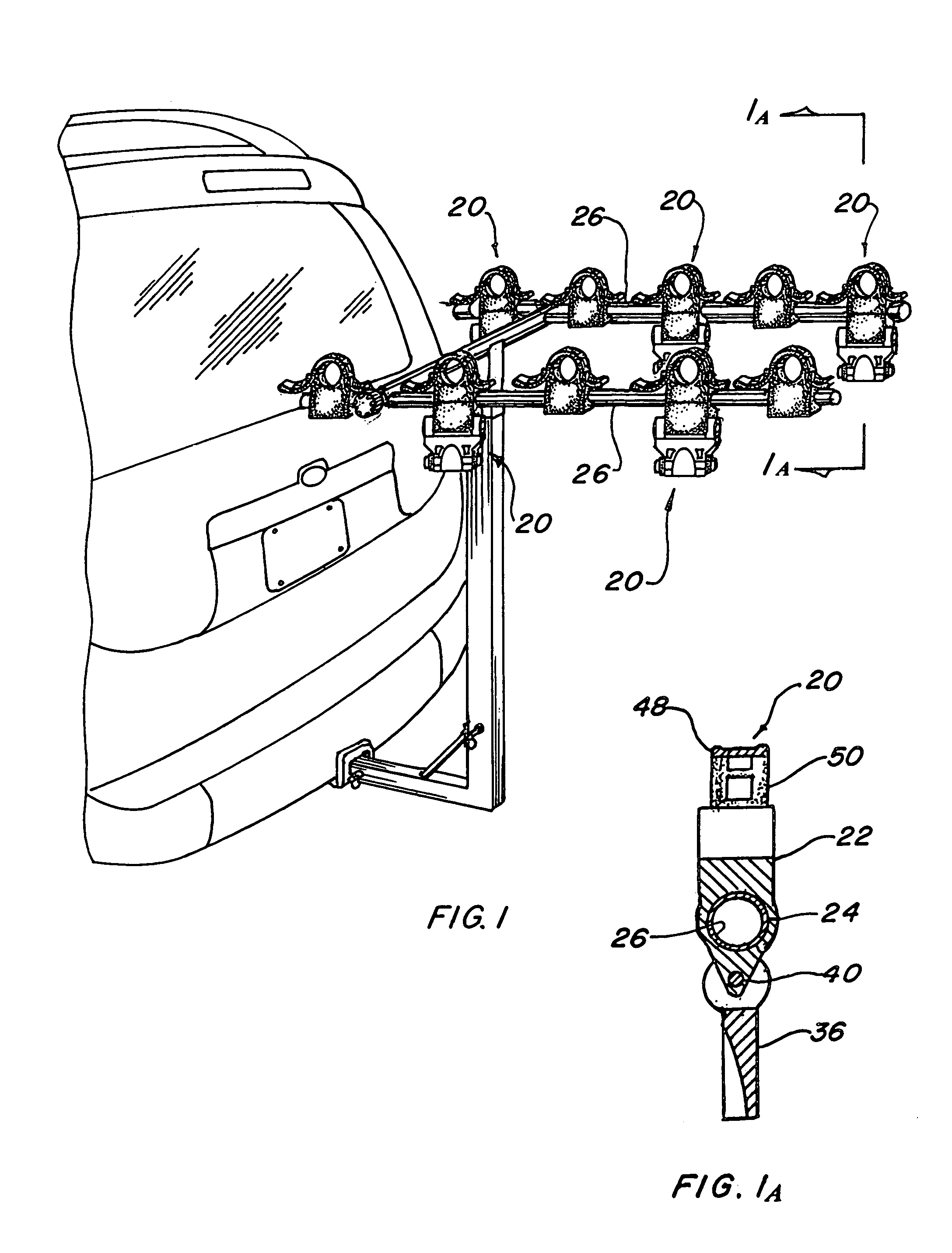 Bicycle rack anti-sway stabilizer