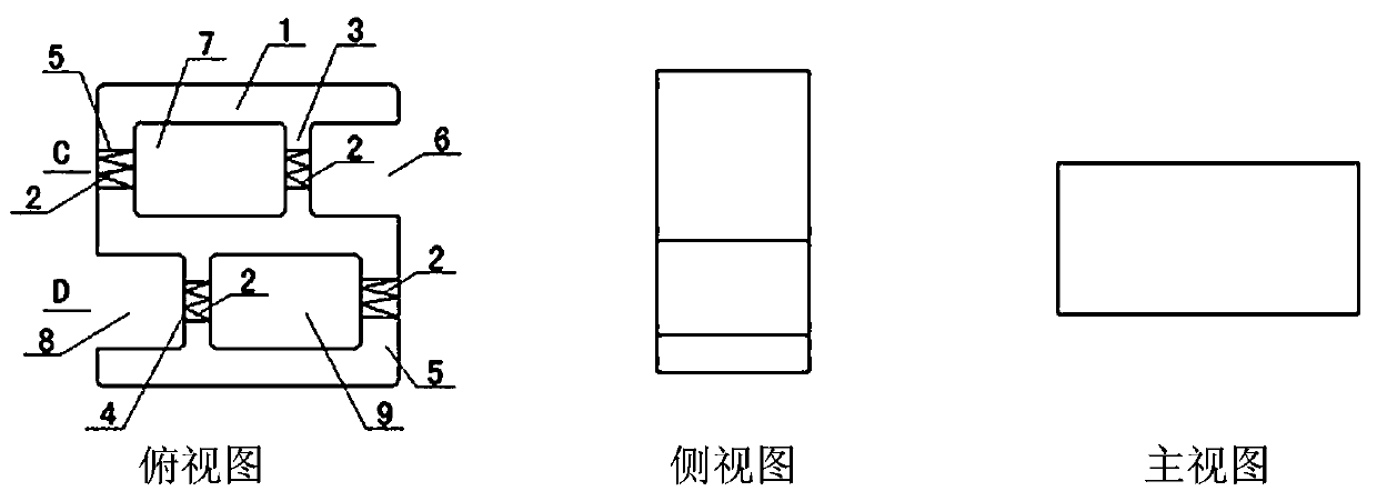 Direct-through-cold-and-hot-bridge-free multi-row-hole multifunctional hollow brick