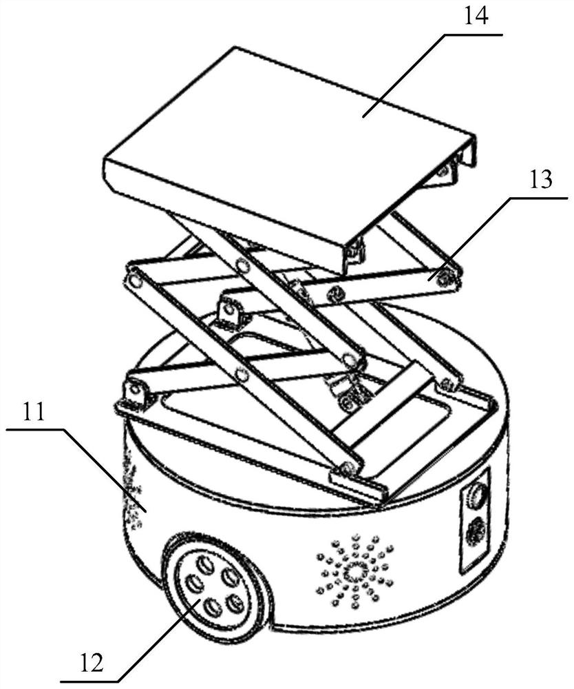 A handling robot and warehouse docking system