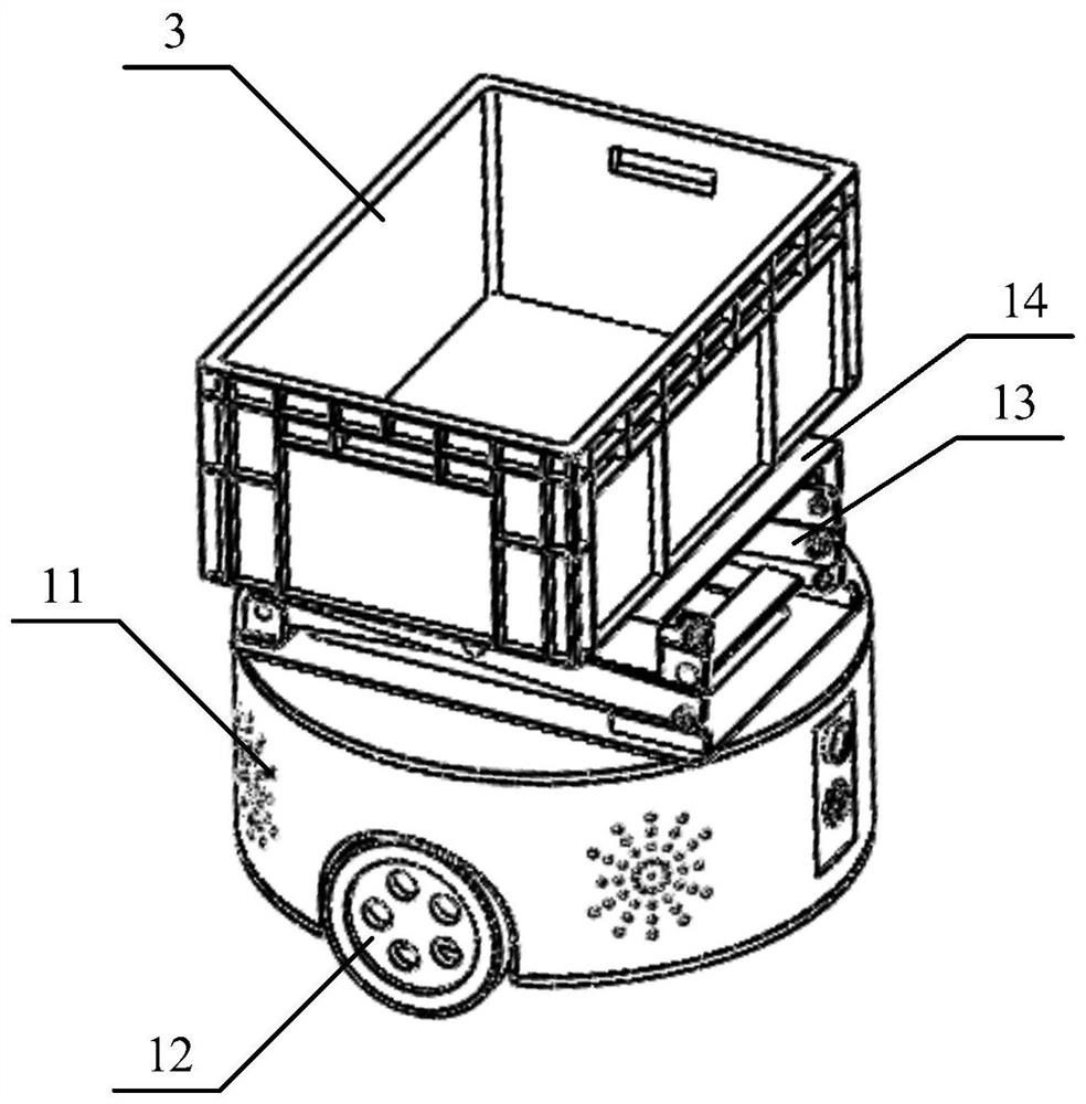 A handling robot and warehouse docking system