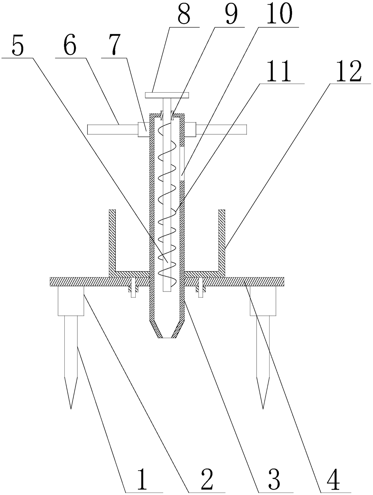 Soil sampling device for soil engineering detection