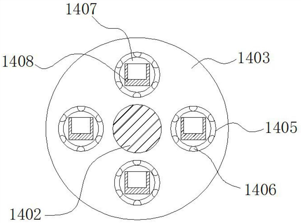 Municipal engineering material integrated machining device with automatic feeding and discharging structure