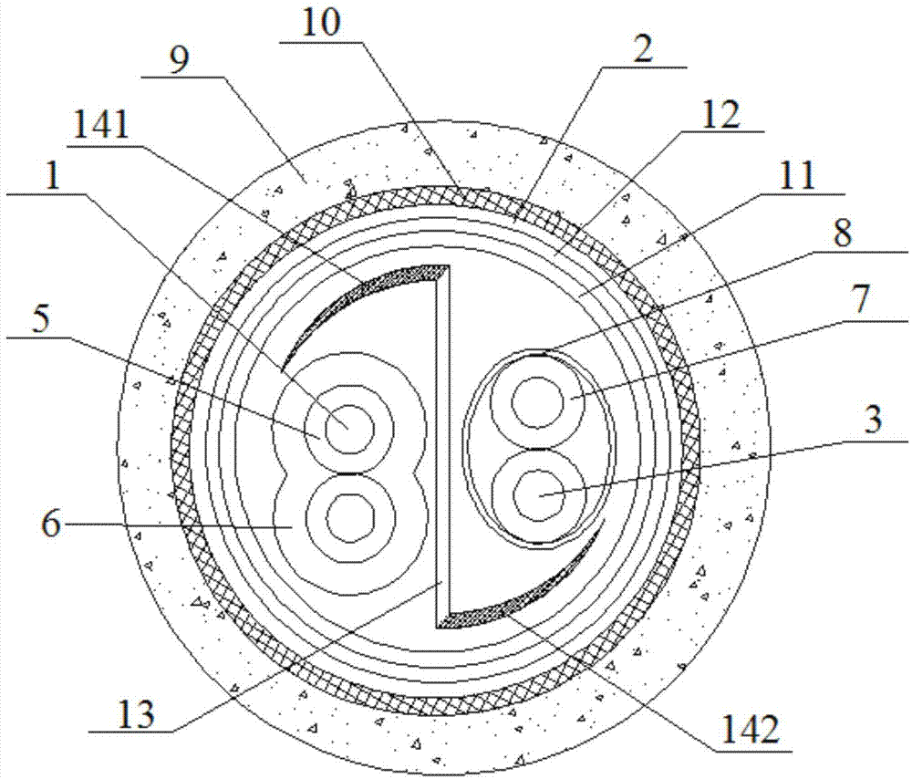 Heat-resisting type communication power source flexible cable