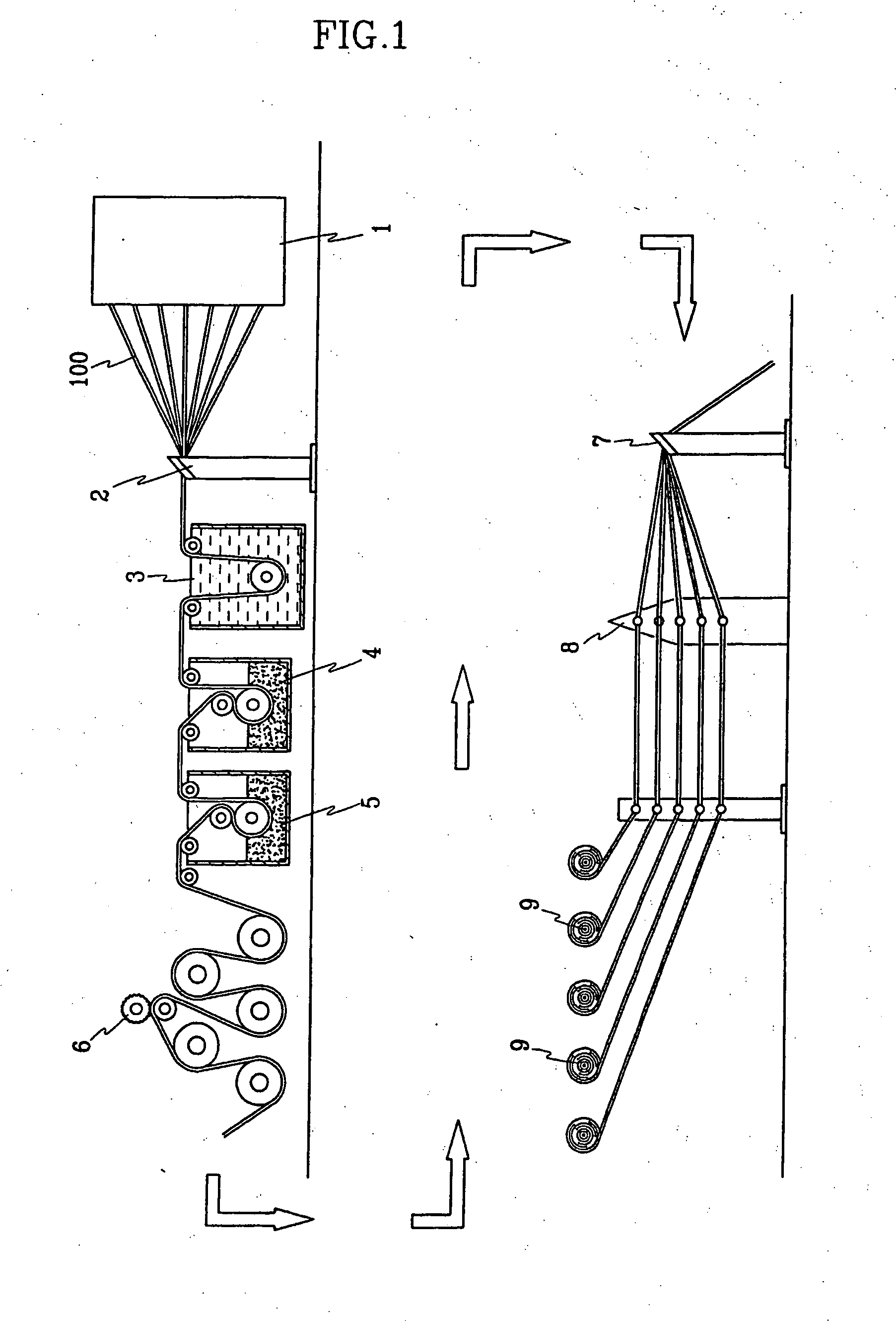 Manufacturing process of untwisted yarn