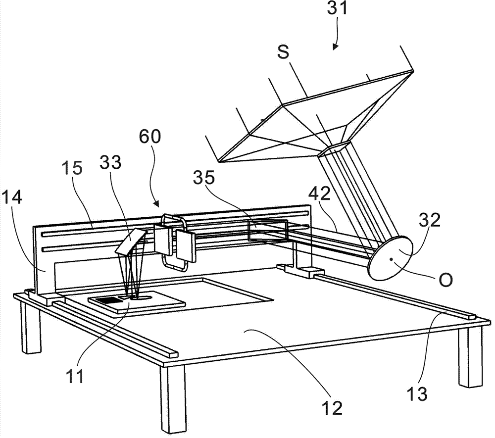 Three-dimensional printing line light condensing source adopting solar energy and printing method