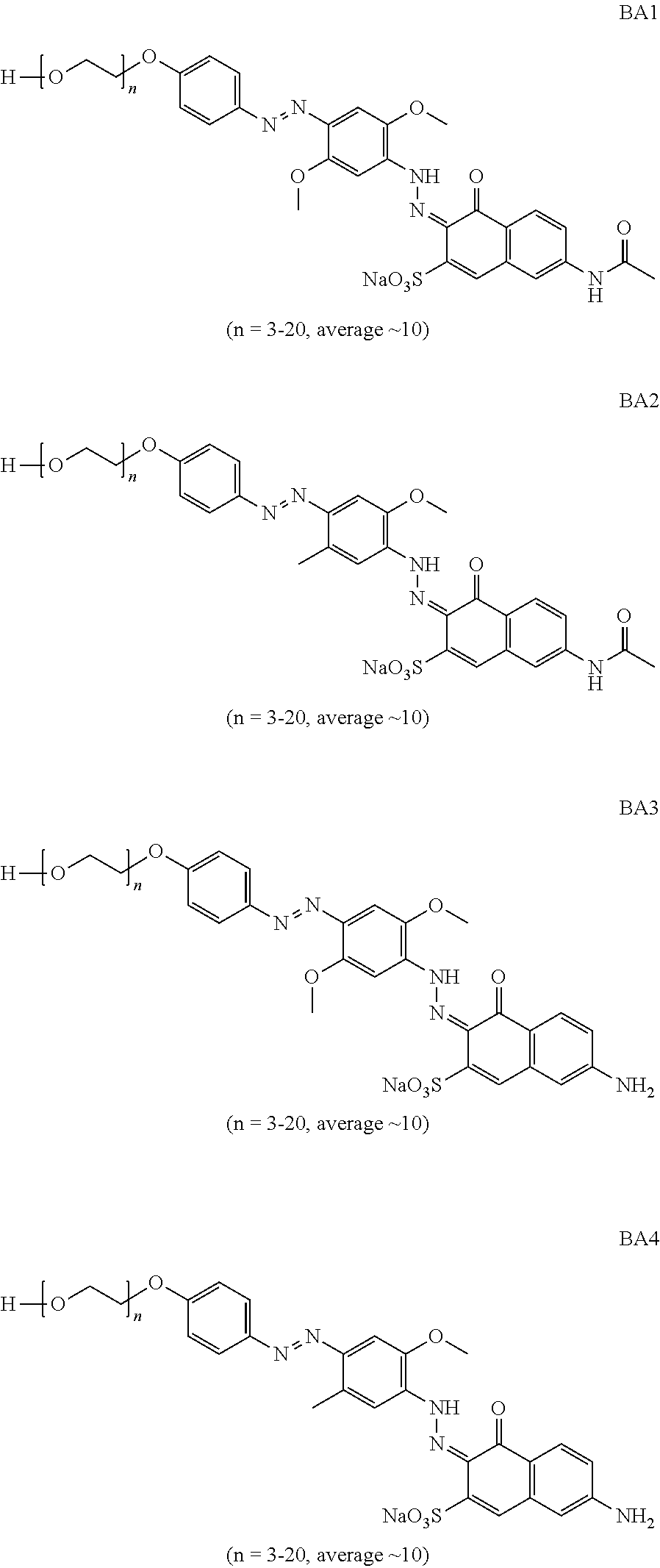 Bis-Azo Colorants For Use As Bluing Agents