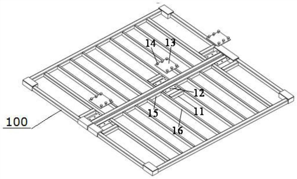 Detachable floor system connecting joint for modular steel structure and manufacturing method thereof