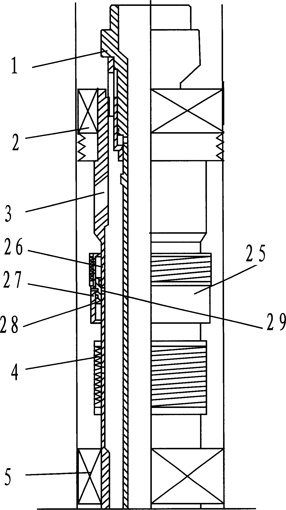 Layered pipe column for squeeze packing sand control process