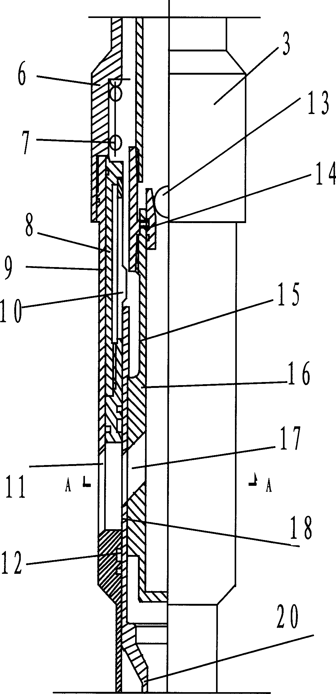 Layered pipe column for squeeze packing sand control process