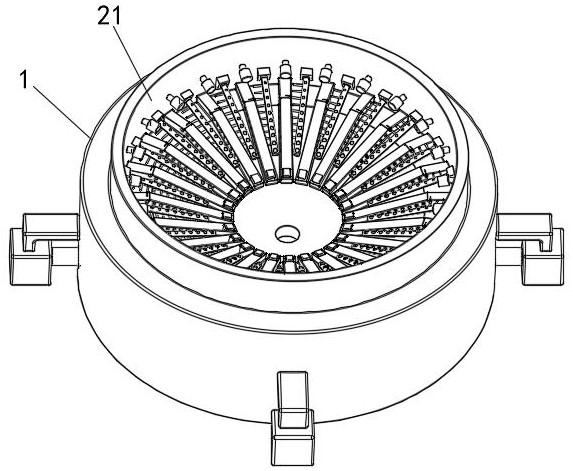 A graphene film etching device