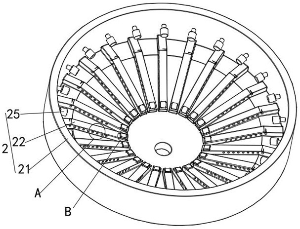 A graphene film etching device