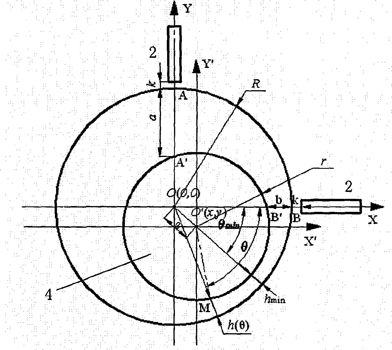 Dynamic measurement method of slide bearing lubricating film and fiber optic sensor for measurement