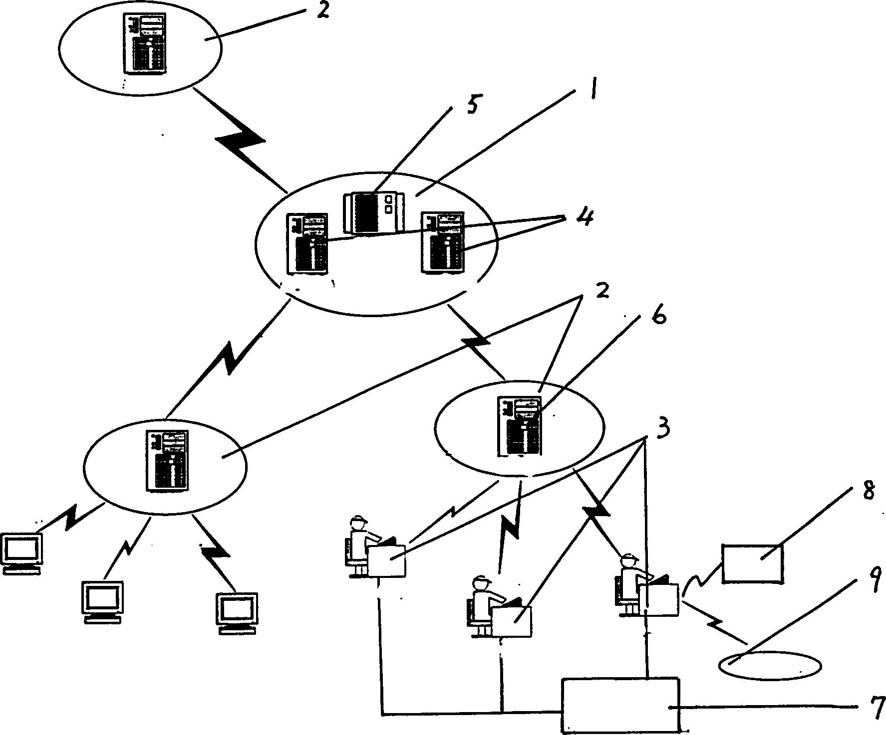 Computer on-line toll system for high-way roads