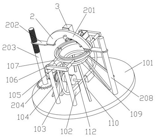 A kind of coconut shell rotary peeling system