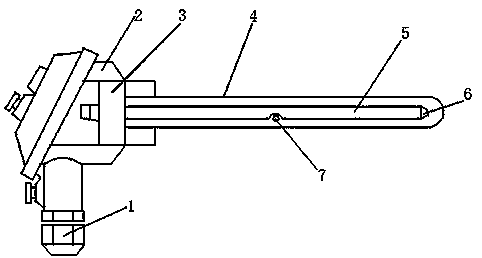 Sheathed thermocouple for explosion-proof transformer