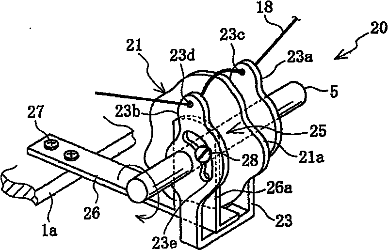 Thread ram means of sewing machine