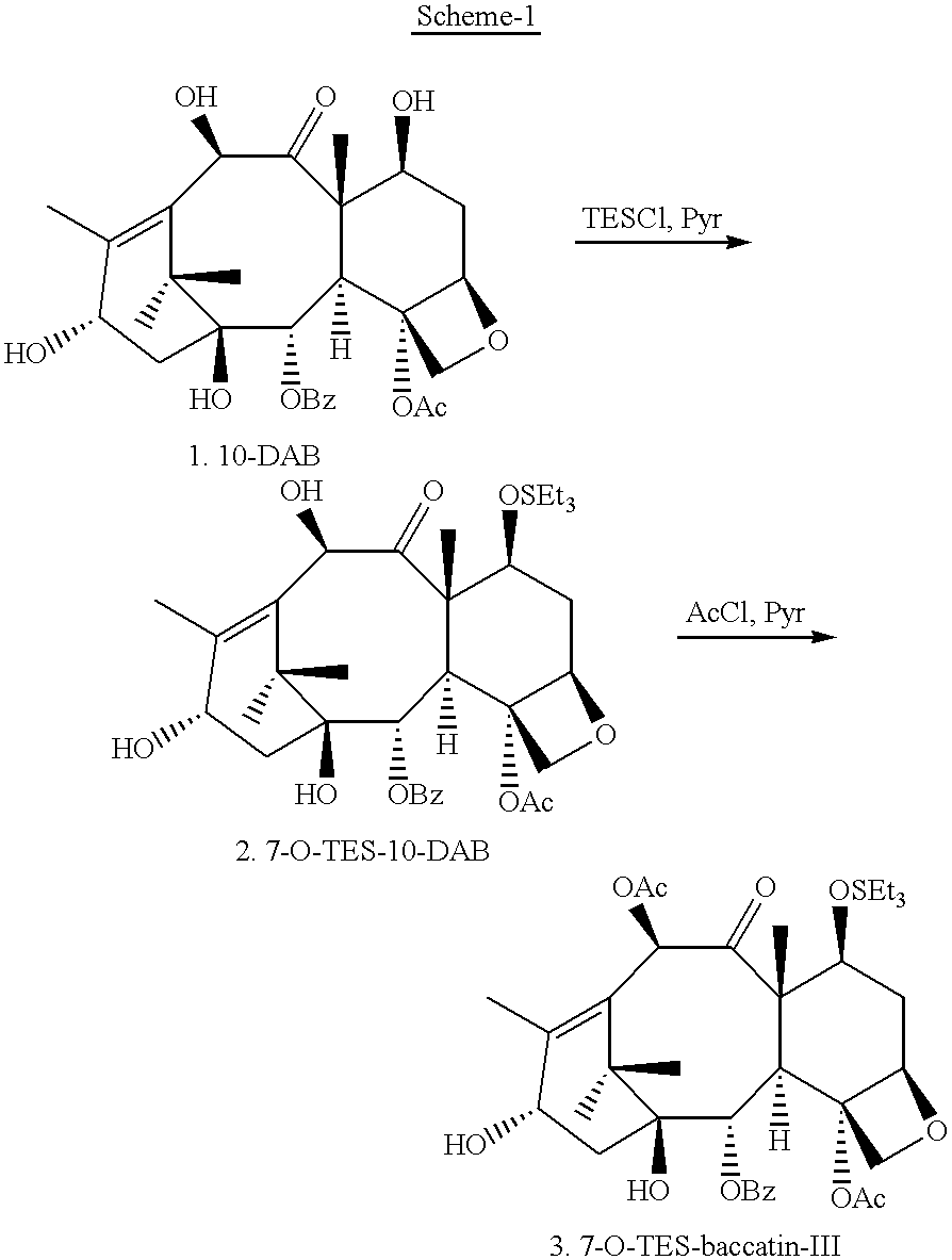 Semi-synthesis of paclitaxel using dialkyldichlorosilanes