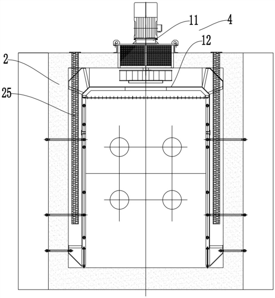 Tempering furnace air duct convenient to maintain and repair