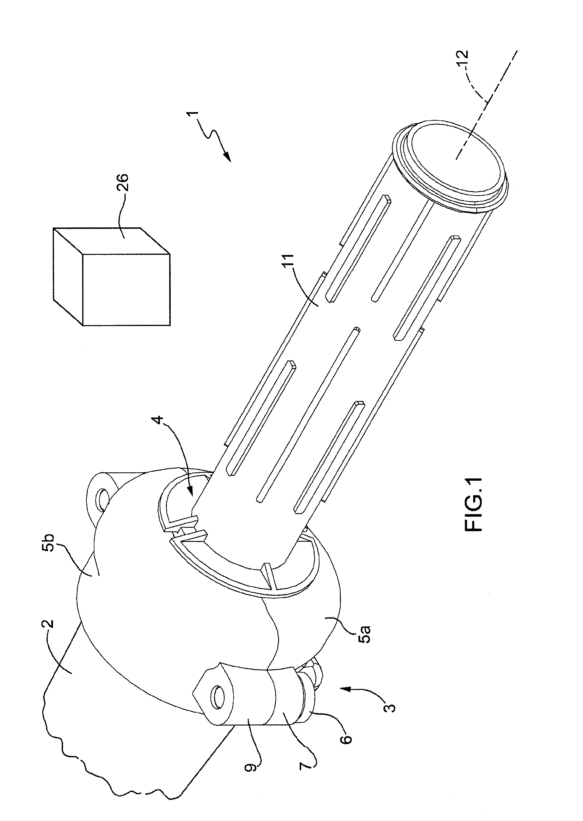 Handle control provided with an angular position sensor