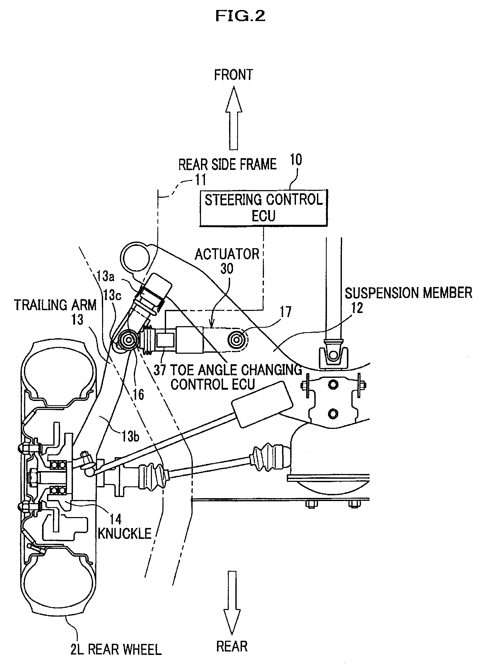 Alignment changing control device