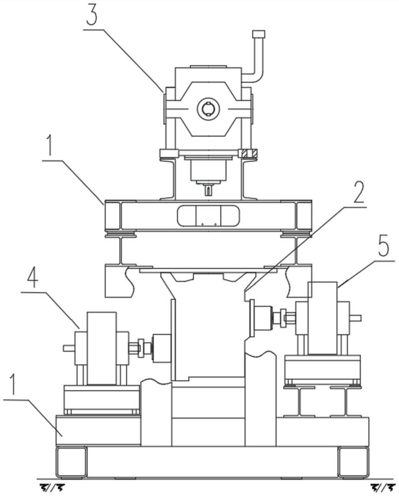 Test device and method for gas turbine lower transmission case test