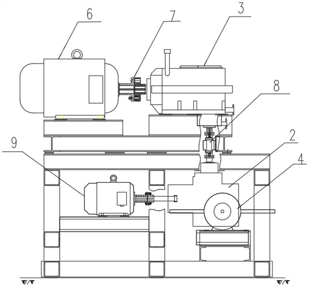 Test device and method for gas turbine lower transmission case test