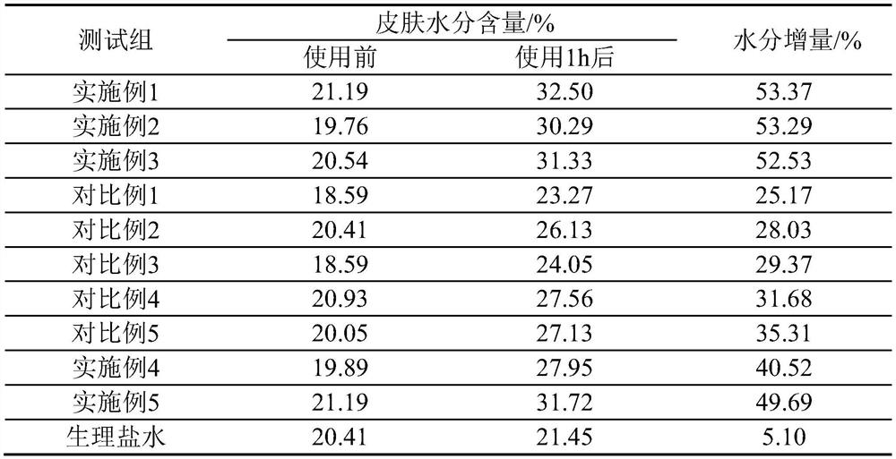 Skin care composition with moisturizing effect and skin care product