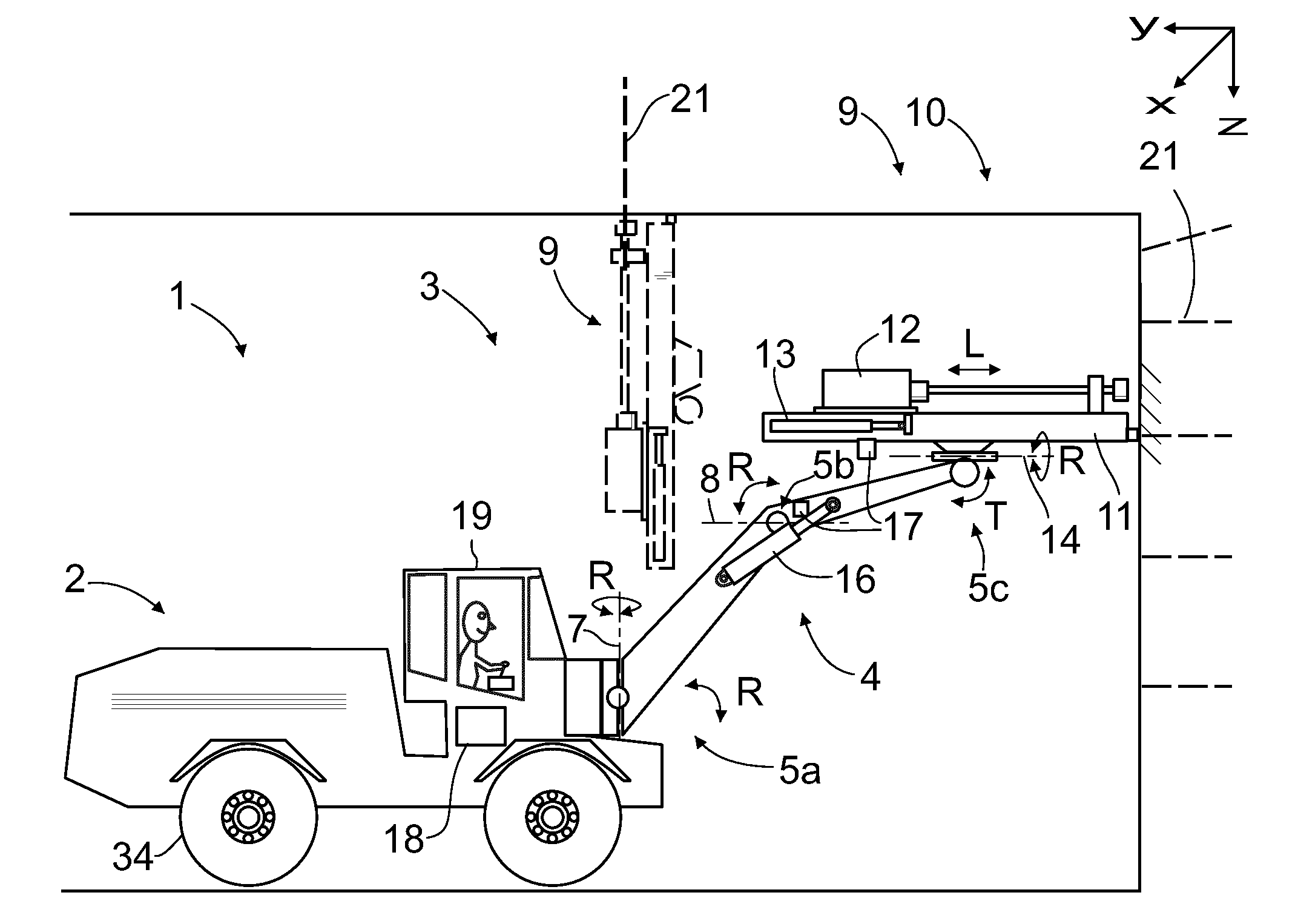 Method and control system for a mining vehicle and a mining vehicle